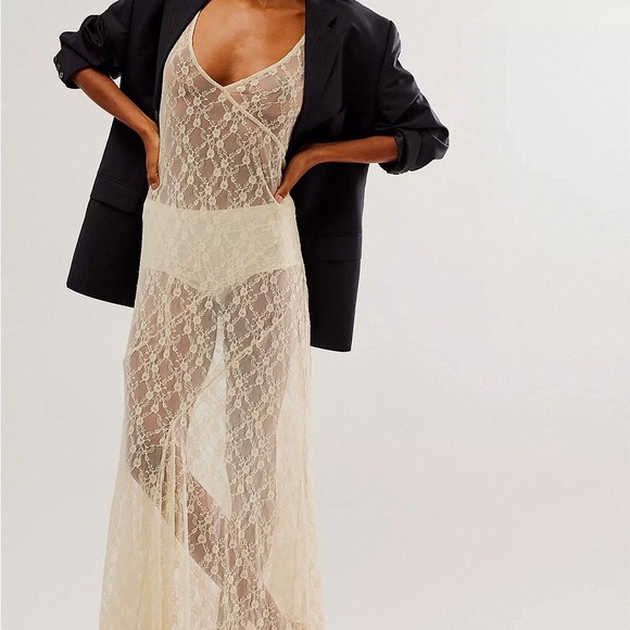 Free People A Little Lace Maxi Slip - Picture 5 of 8